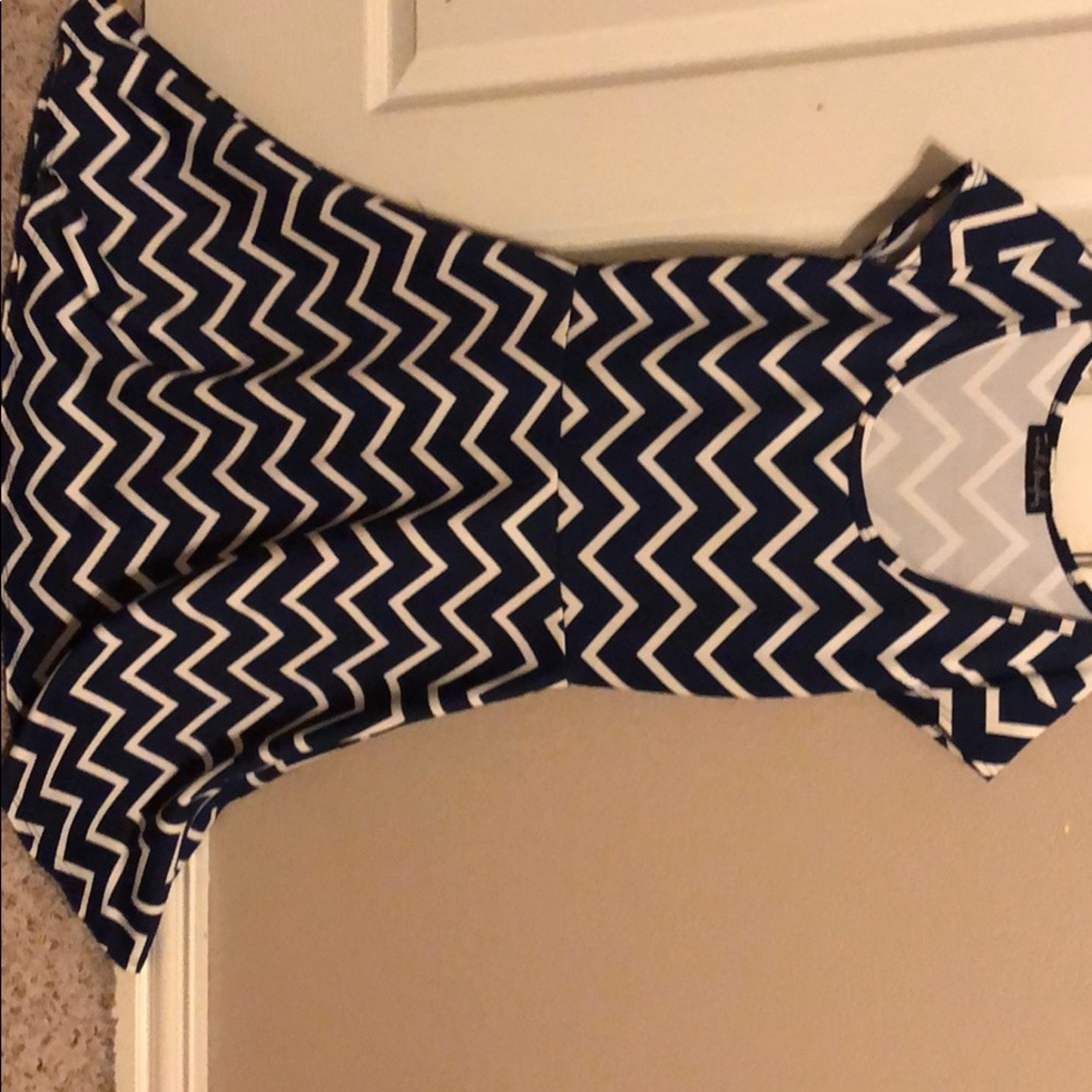 Navy chevron dress